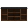 vidaXL apavu skapītis, brūns, 102x32x50 cm, inženierijas koks