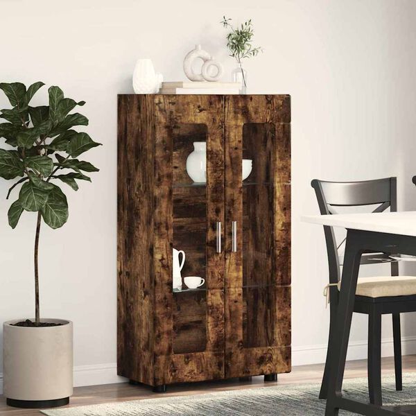 vidaXL Puse FLORIN Dūmaka ozols 55,5 x 29 x 103 cm Inženierijas koks