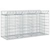 vidaXL Gabions pacelta gulta 150 x 50 x 80 cm Cinkota tērauda Sudraba