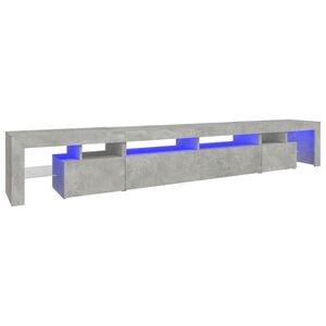 vidaXL TV skapītis ar LED apgaismojumu, betona pelēks, 260x36,5x40 cm