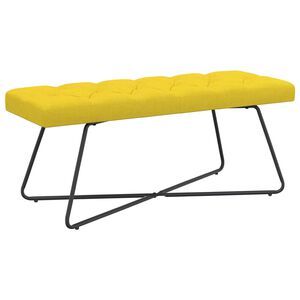 vidaXL Sols ar pogām Gai&scaron;i dzeltena 110 x 40 x 46 cm Audums