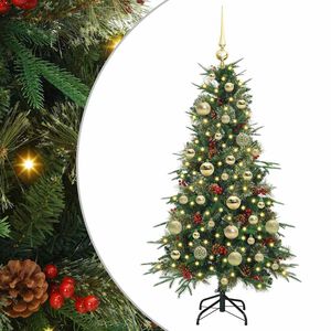 vidaXL Mākslīgā Saliekamā Ziemassvētku Egle Zaļa 120 cm PE un PVC