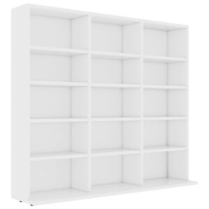 vidaXL CD plaukts, balts, 100x23x89,5 cm, inženierijas koks