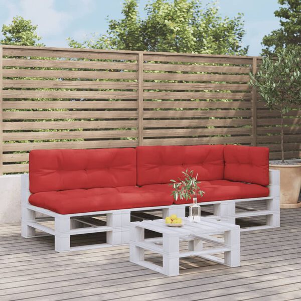 vidaXL pale&scaron;u spilveni, 5 gab., audums, sarkans