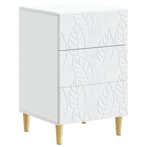 vidaXL Naktsgaldiņ&scaron; Balts 43 x 39,5 x 66,5 cm Inženierijas koks