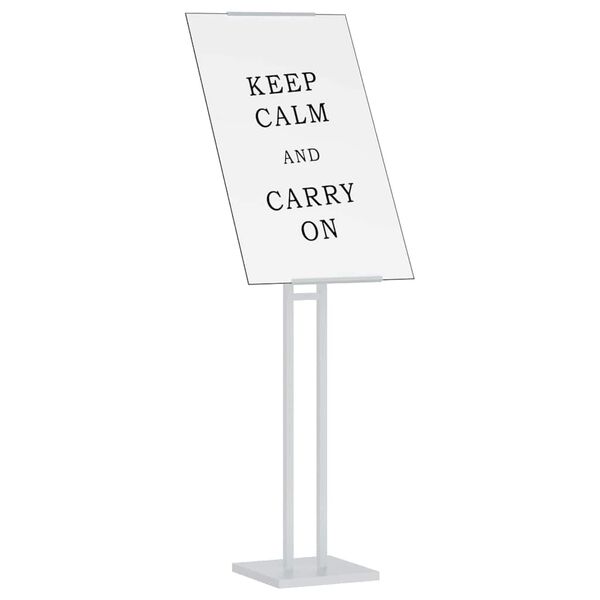 vidaXL Izstāžu stendi Balts 26,5 x 26,5 x 150 cm Tērauds