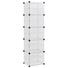 vidaXL apavu plaukts, caurspīdīgs, 44x31,5x153,5 cm, plastmasa