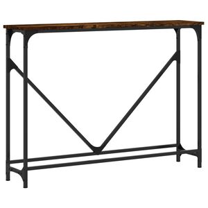 vidaXL konsoles galdiņ&scaron;, kvēpināta ozolkoka, 102x22,5x75 cm, koks