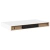 vidaXL sienas plaukti, 2 gab., balti, 40x23,5x3,8 cm, MDF