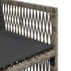 vidaXL 5-daļīgs dārza mēbeļu komplekts, matrači, pelēka PE rotangpalma
