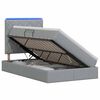 vidaXL LED uzglabā&scaron;anas gulta ar matraci Gai&scaron;i pelēka 120 x 200 cm