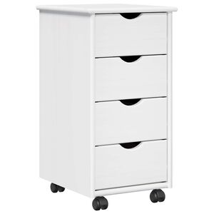 vidaXL Rito&scaron;ais skapis ar riteni Balts 34 x 39 x 65,5 cm Cieta priede