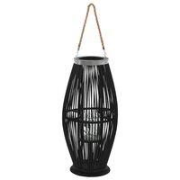 vidaXL pakarināms svečturis, bambuss, melns, 60 cm