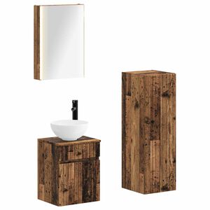 vidaXL Vannas istabas mēbeļu komplekts 4 pcs Vecs koks
