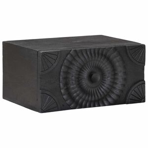 vidaXL Roku darināta nakts skapīte Melns 40 x 30 x 20 cm