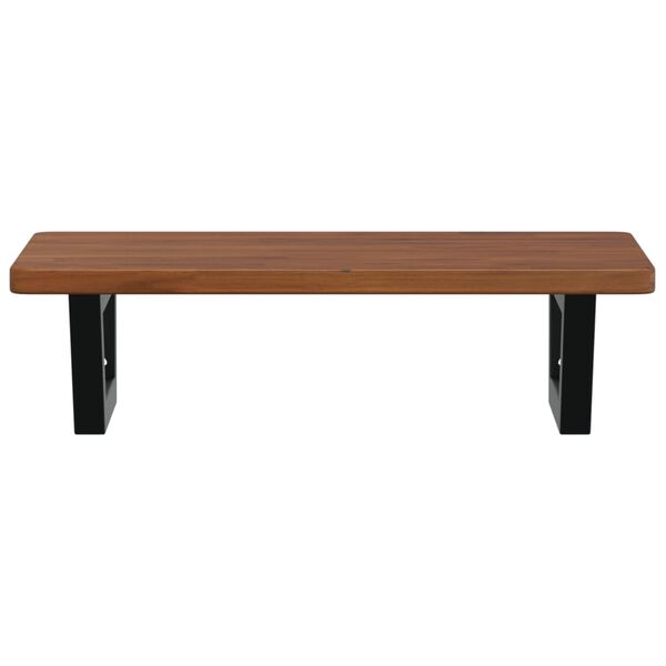 vidaXL izlietnes plaukts, stiprināms pie sienas, tērauds, ozola koks