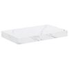 vidaXL Sienas plaukts Pie sienas Balts marmors 40 x 23,5 x 3,8 cm