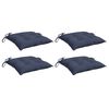 vidaXL dārza krēslu spilveni, 4 gab., tum&scaron;i zili, 50x50x7 cm, audums