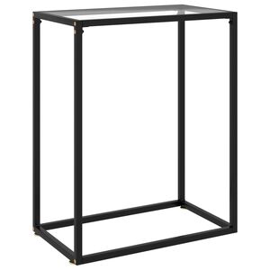 vidaXL konsoles galdiņ&scaron;, 60x35x75 cm, rūdīts stikls, caurspīdīgs