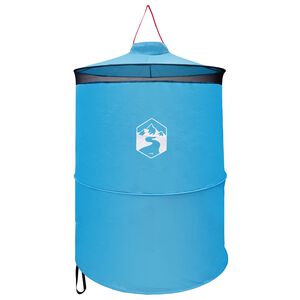 vidaXL Pop-up tualetes telts ar novilk&scaron;anas virvi Zila 97 x 126 cm