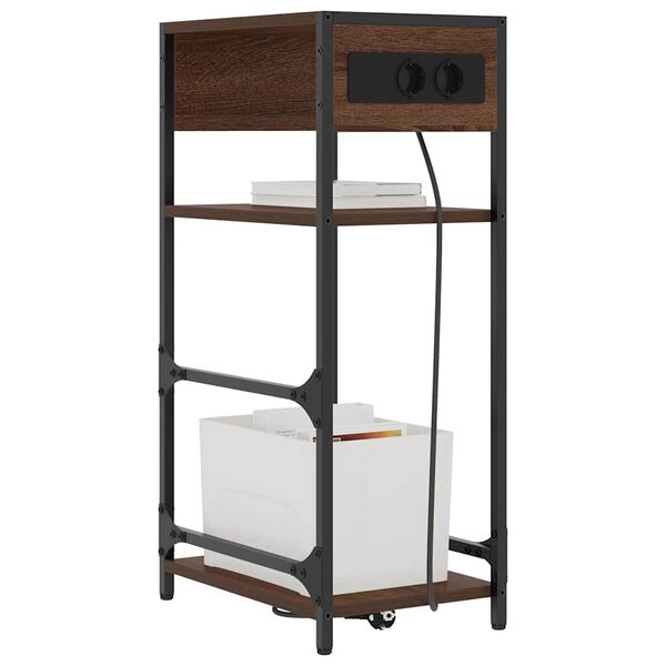 vidaXL Nakts skapītis Brūns ozols 40 x 27 x 76 cm Inženierijas koks