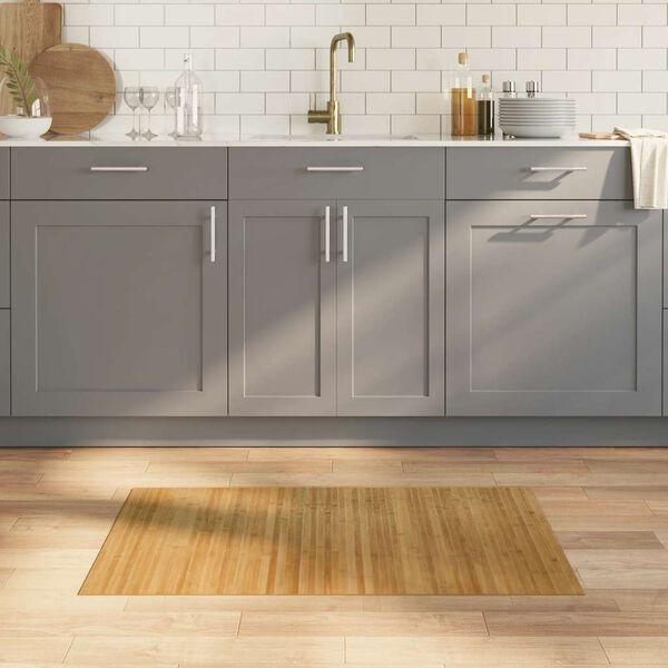 vidaXL paklājs, taisnstūra forma, dabīga krāsa, 60x100 cm, bambuss