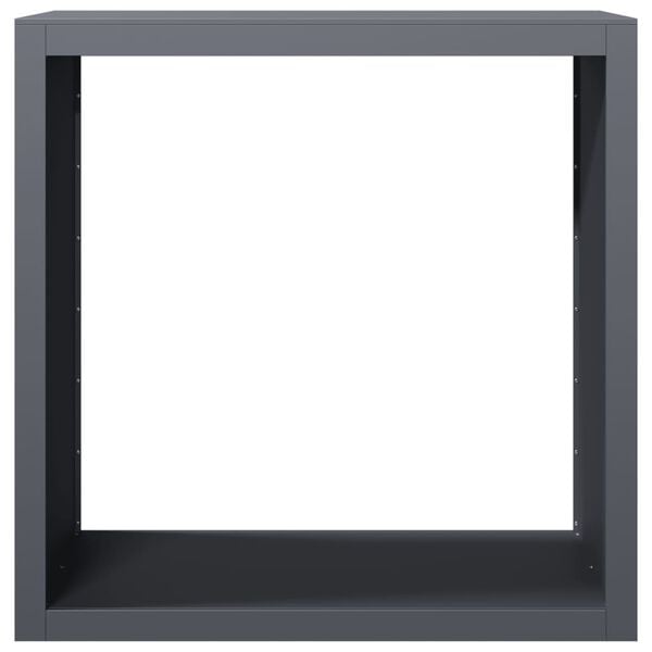 vidaXL malkas uzglabā&scaron;anas statīvs, pelēks, 100x40x100 cm, tērauds