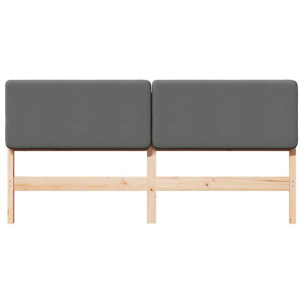 vidaXL Mīkstināts gultas galvgalis Brūna un gai&scaron;i pelēka 200 cm