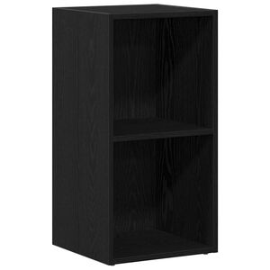 vidaXL LP uzglabā&scaron;anas kaste melns ozols 71x34x36 cm inženierijas koks
