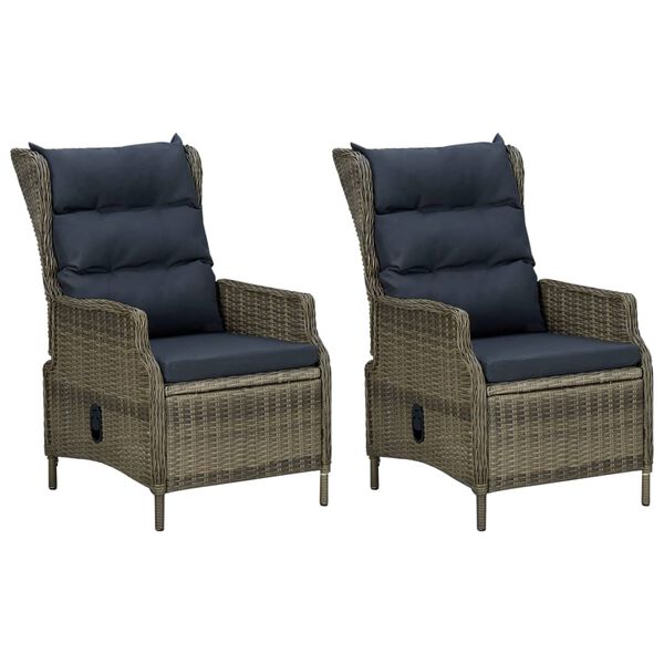 vidaXL 7-daļīgs dārza mēbeļu komplekts, brūns