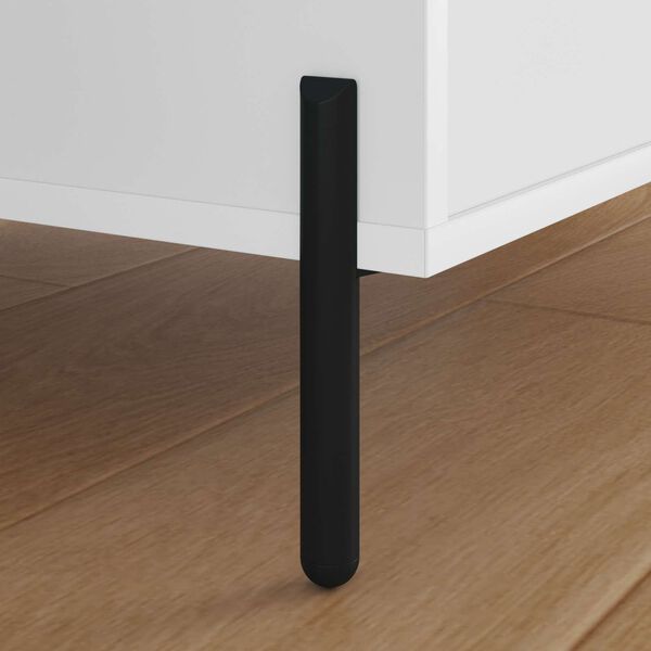 vidaXL Mēbeļu kājas 12 pcs Melna 66 x 36 x 160 mm Dzelzs