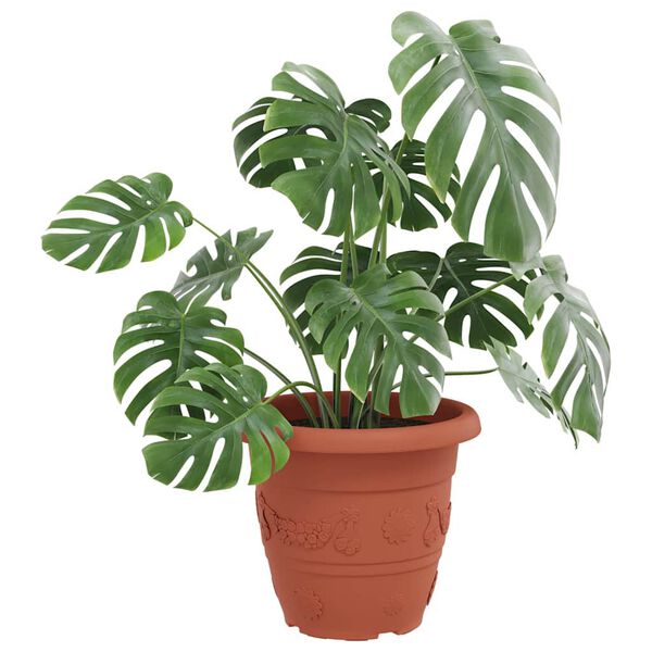 vidaXL Apaļais puķu pods 6 pcs Ķieģeļu sarkans &Oslash; 26 x 21.5 cm