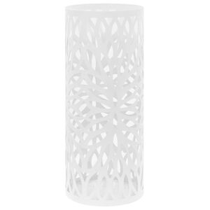 vidaXL lietussargu turētājs, balts tērauds