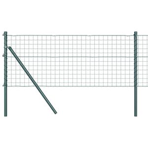 vidaXL Eiropas žoga zemes stiprinājums 10 x 0,6 m PVC pārklāts tērauds