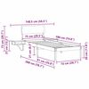 vidaXL Gultas rāmis Brūna 75 x 190 cm Ciets priedes koks