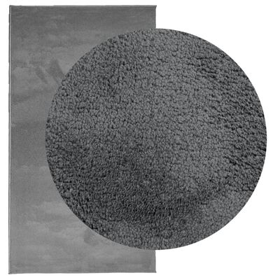 vidaXL paklājs OVIEDO, īsa spalva, mīksts, antracītpelēks, 60X110 cm