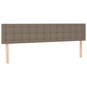 vidaXL gultas galvgaļi, pelēkbrūns, 160x5x78/88 cm, audums