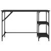 vidaXL rakstāmgalds, 120x50x75 cm, metāls, inženierijas koks, melns