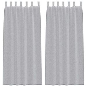 vidaXL Voile aizkaris 2 pcs Tum&scaron;i pelēks 225 x 140 cm Poliesters