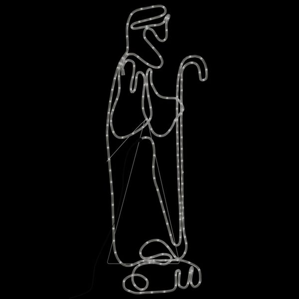 vidaXL Ziemassvētku figūra, gans un jērs, 168 LED, 102,5x35 cm