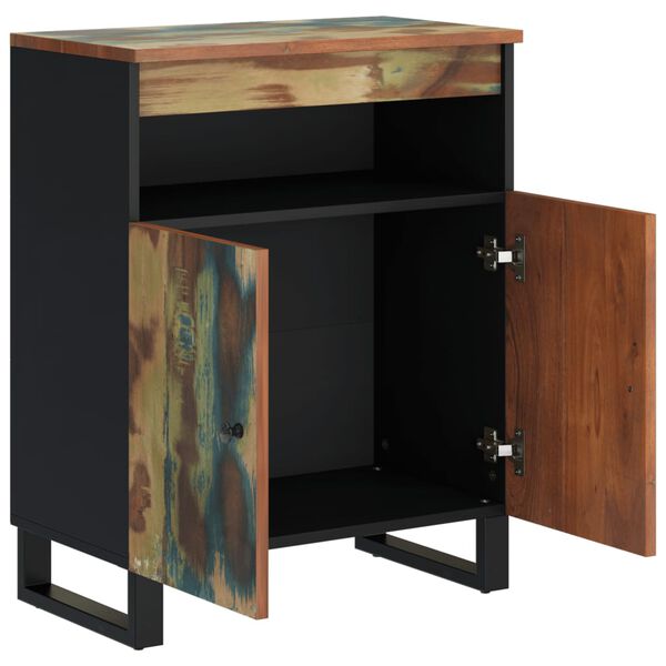 vidaXL kumode ar 2 durvīm, 60x33x75 cm, pārstrādāts masīvkoks