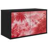 vidaXL Sienā montējams TV skapis AACHEN 69 x 33 x 40 cm Melns ozols
