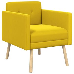 vidaXL Atpūtas krēsls Dzeltena Samts
