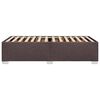 vidaXL gultas rāmis bez matrača, tum&scaron;i brūns, 100x200 cm, audums