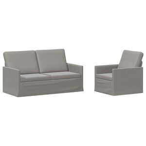 vidaXL Dīvānu komplekts 2 pcs Gai&scaron;i pelēka Samts