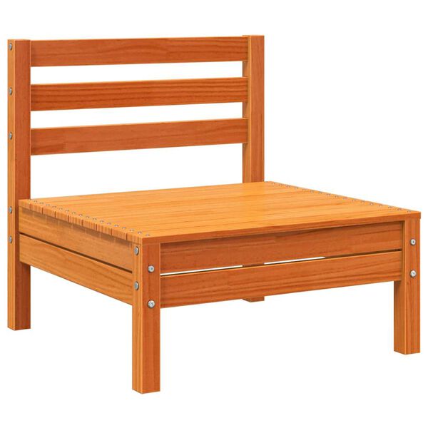 vidaXL dārza dīvāni bez roku balstiem, 4 gab., vaska brūni, priede