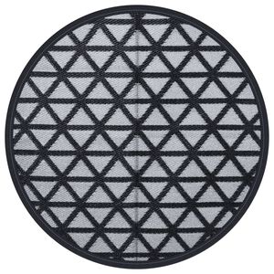 vidaXL āra paklājs, &Oslash;120 cm, ARAKIL melns PP