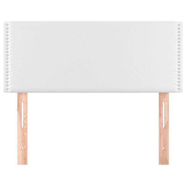 vidaXL gultas galvgalis, 90x5x78/88 cm, balta mākslīgā āda