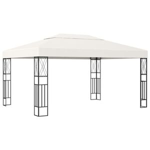 vidaXL dārza nojume, 3x4 m, krēmkrāsas audums