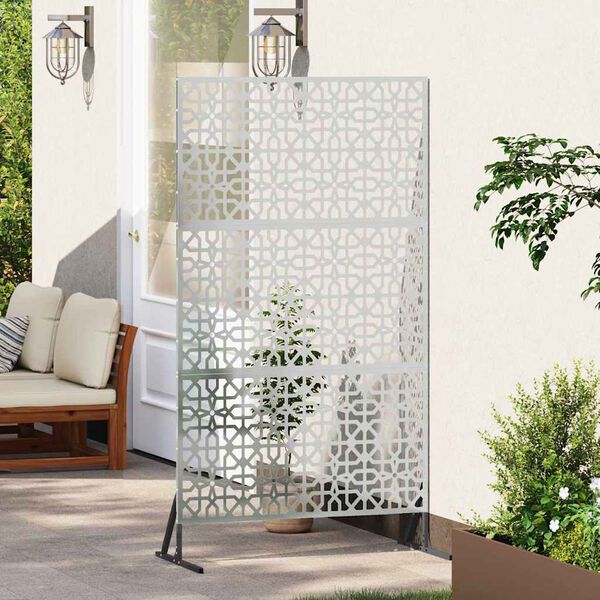 vidaXL Privātuma ekrāns Pelēka 100 x 50 x 180 cm Tērauds